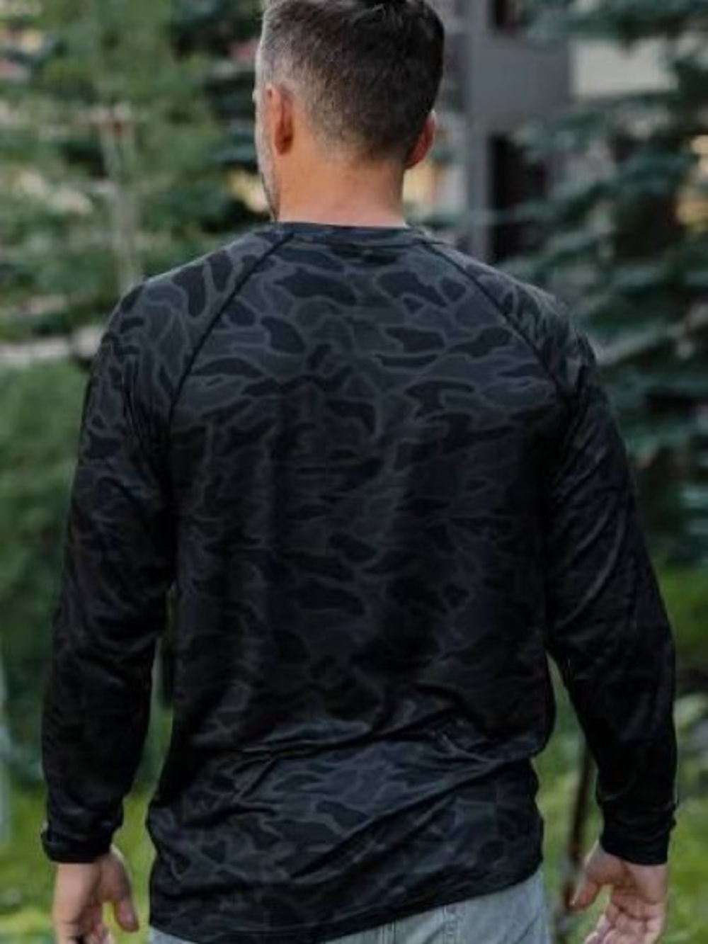 BURLEBO Black Tonal Camo Long Sleeve Shirt - Picture 2 of 2
